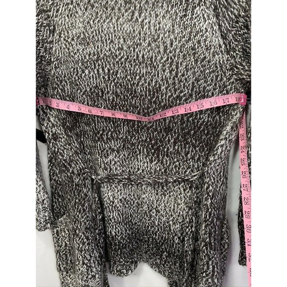 Cynthia Rowley longsleeve black white cardigan MED - Picture 7 of 8